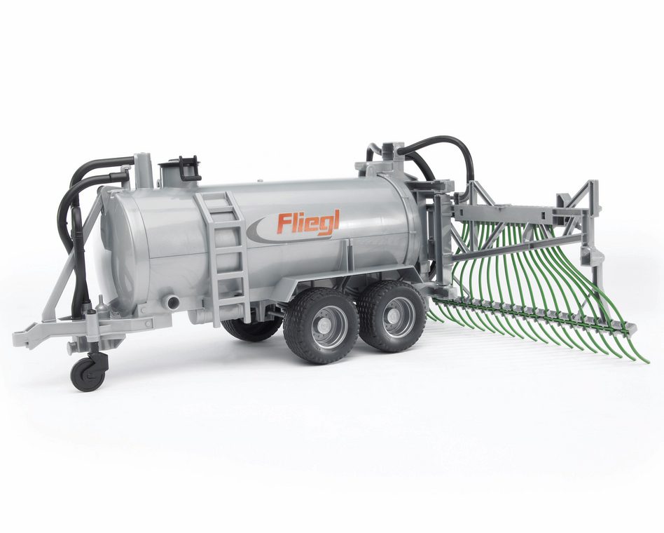 Fliegl barrel trailer with spread tubes — Bruder 02020