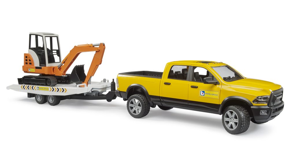 RAM Rental Service with Mini Excavator — Bruder 02546