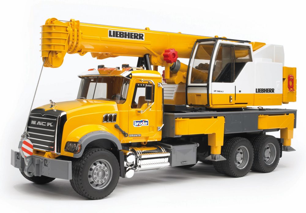 MACK Granite Liebherr crane truck — Bruder 02818