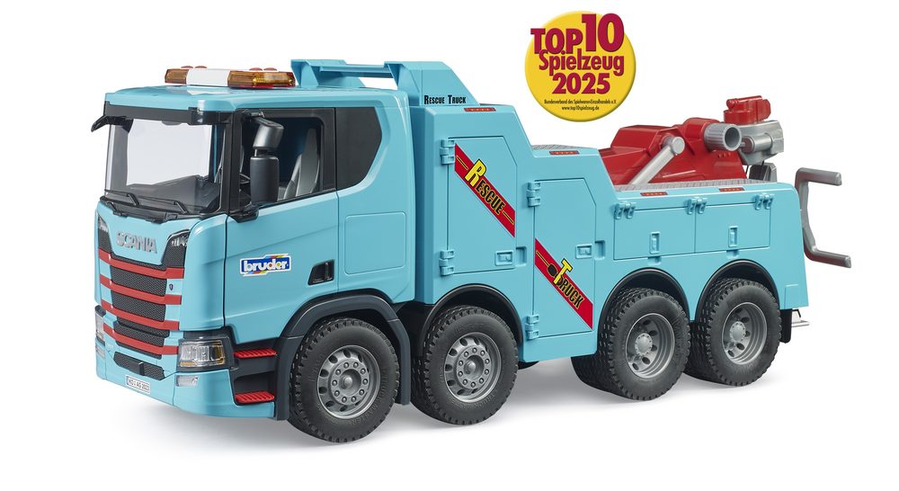 Scania Super 560R Heavy tow truck with light and sound module — Bruder 03553