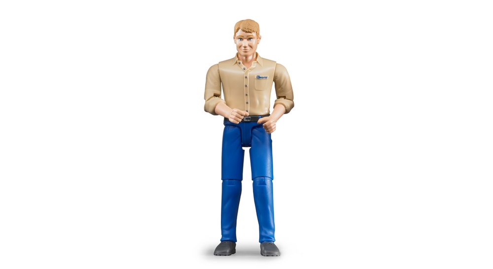 Man, light skin, blue jeans — Bruder 60006