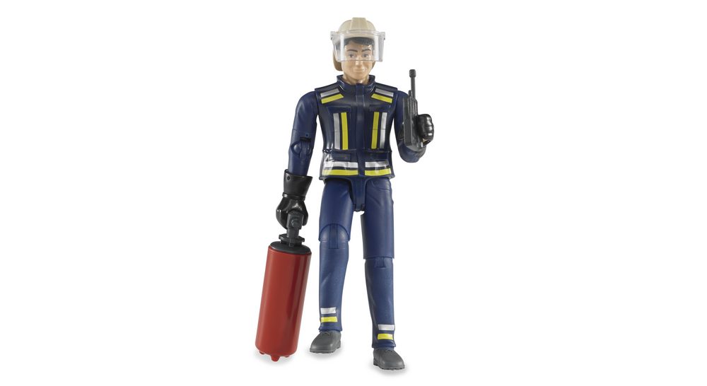 Fireman with accessories — Bruder 60100