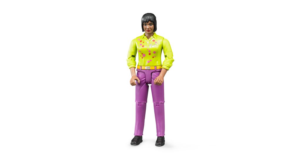 Woman, medium skin, pink jeans — Bruder 60403