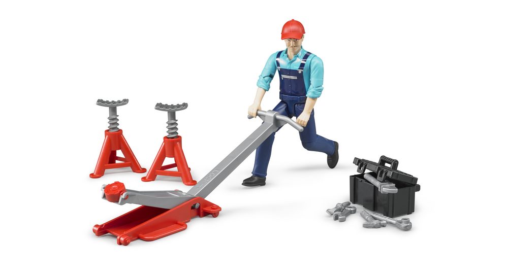 Figure-Set garage equipment — Bruder 62100