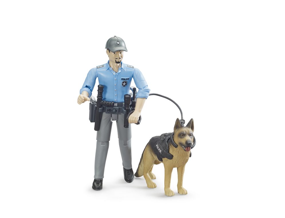 bworld police officer with dog — Bruder 62150